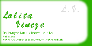 lolita vincze business card